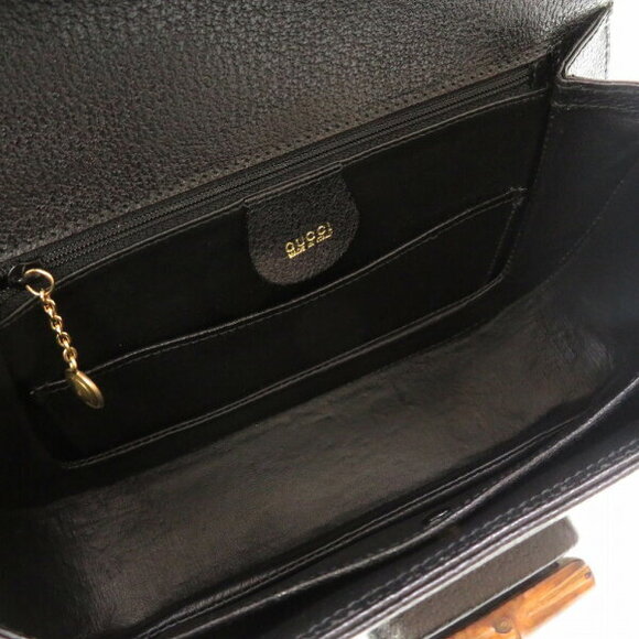 Gucci bamboo leather black handbag - Picture 5 of 8